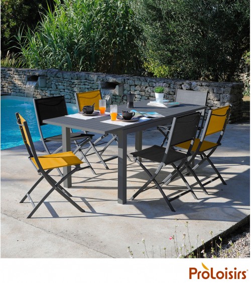 Table GENES 110/170 Coloris:Châssis Graphite / Plateau Graphite Eco-participation    :Prix de vente comprenant l' éco-participat