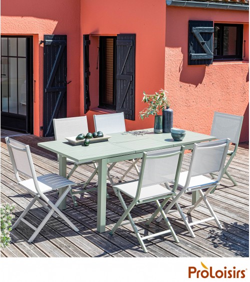 Table GENES 110/170 Coloris:Châssis Amande/Plateau Amande   Eco-participation    :Prix de vente comprenant l' éco-participation 