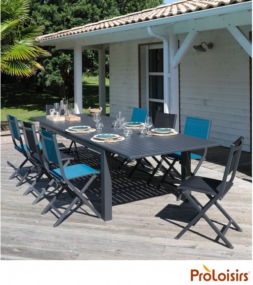 Table GENES 220/270/320 Coloris:Châssis Graphite / Plateau Graphite Eco-participation    :Prix de vente comprenant l' éco-partic