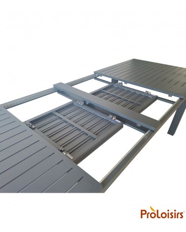 Table GENES 220/270/320 Coloris:Châssis Graphite / Plateau Graphite Eco-participation    :Prix de vente comprenant l' éco-partic