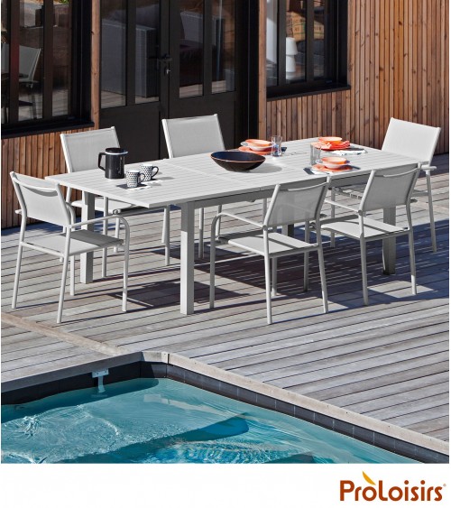 Table GENES 160/240 Coloris:Châssis Blanc/Plateau Blanc Eco-participation    :Prix de vente comprenant l' éco-participation de 3