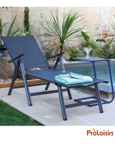 Lit de soleil pliant CIRO Coloris:Châssis Grey / Assise Gris Eco-participation    :Prix de vente comprenant l' éco-participation