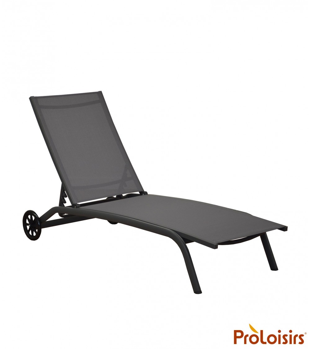 Lit de soleil CELIO Coloris:Châssis Grey / Assise Gris Eco-participation    :Prix de vente comprenant l' éco-participation de 0,