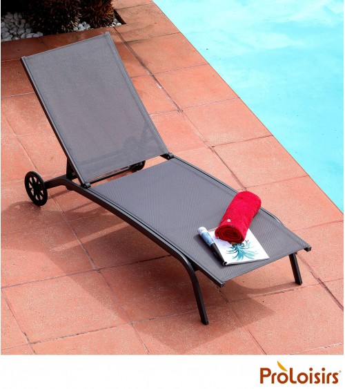 Lit de soleil CELIO Coloris:Châssis Grey / Assise Gris Eco-participation    :Prix de vente comprenant l' éco-participation de 0,