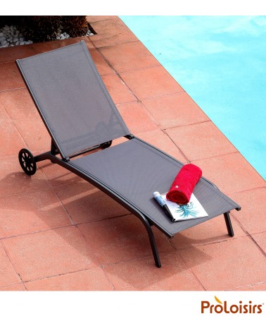 Lit de soleil CELIO Coloris:Châssis Grey / Assise Gris Eco-participation    :Prix de vente comprenant l' éco-participation de 0,