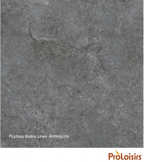 Table VITA 180/230/280 plateau Kedra® Coloris:Châssis Graphite/Plateau Kedra® Linen  Eco-participation :Prix de vente comprenant