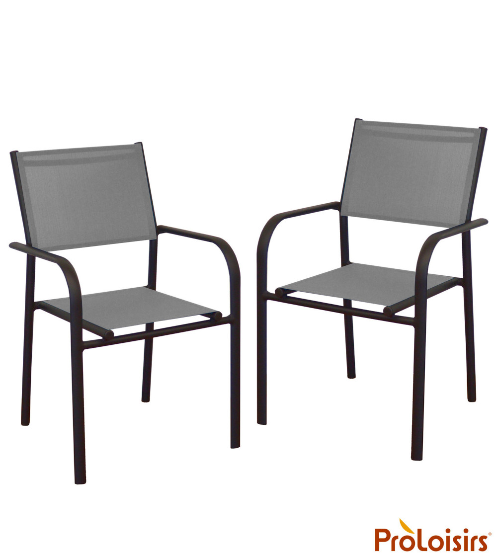 Fauteuil de jardin DUCA Coloris:Châssis Graphite / Assise Perle  Eco-participation :Prix de vente comprenant l' éco-participatio