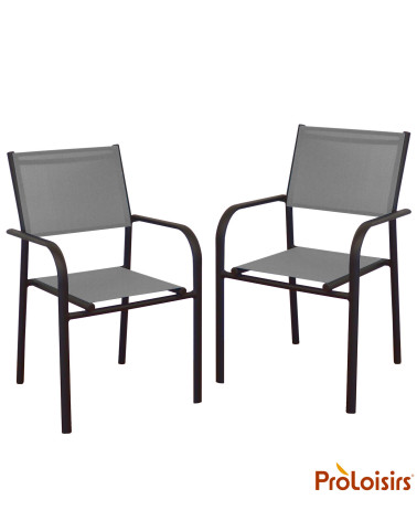 Fauteuil de jardin DUCA Coloris:Châssis Graphite / Assise Perle  Eco-participation :Prix de vente comprenant l' éco-participatio