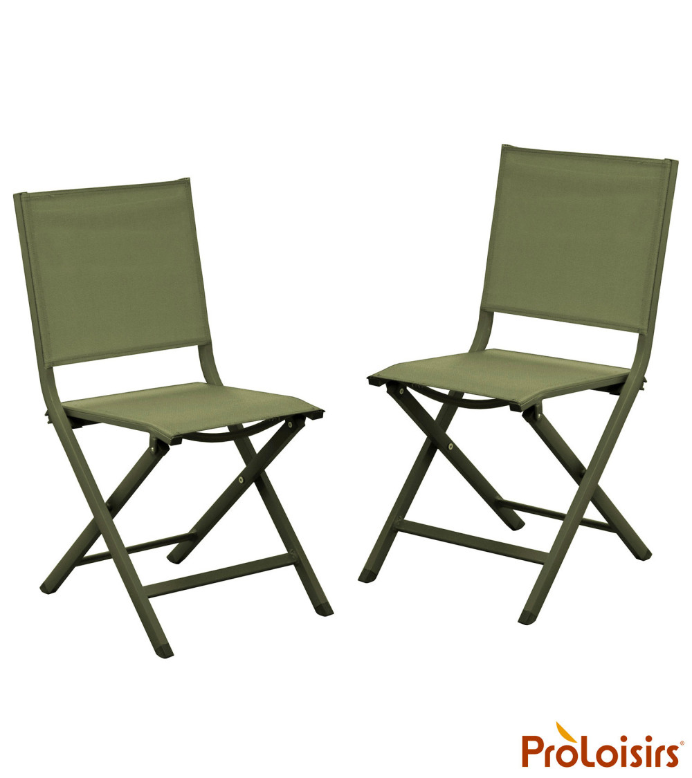 Chaise de jardin pliante THEMA Coloris:Châssis Vert / Assise Vert  Eco-participation :Prix de vente comprenant l' éco-participat