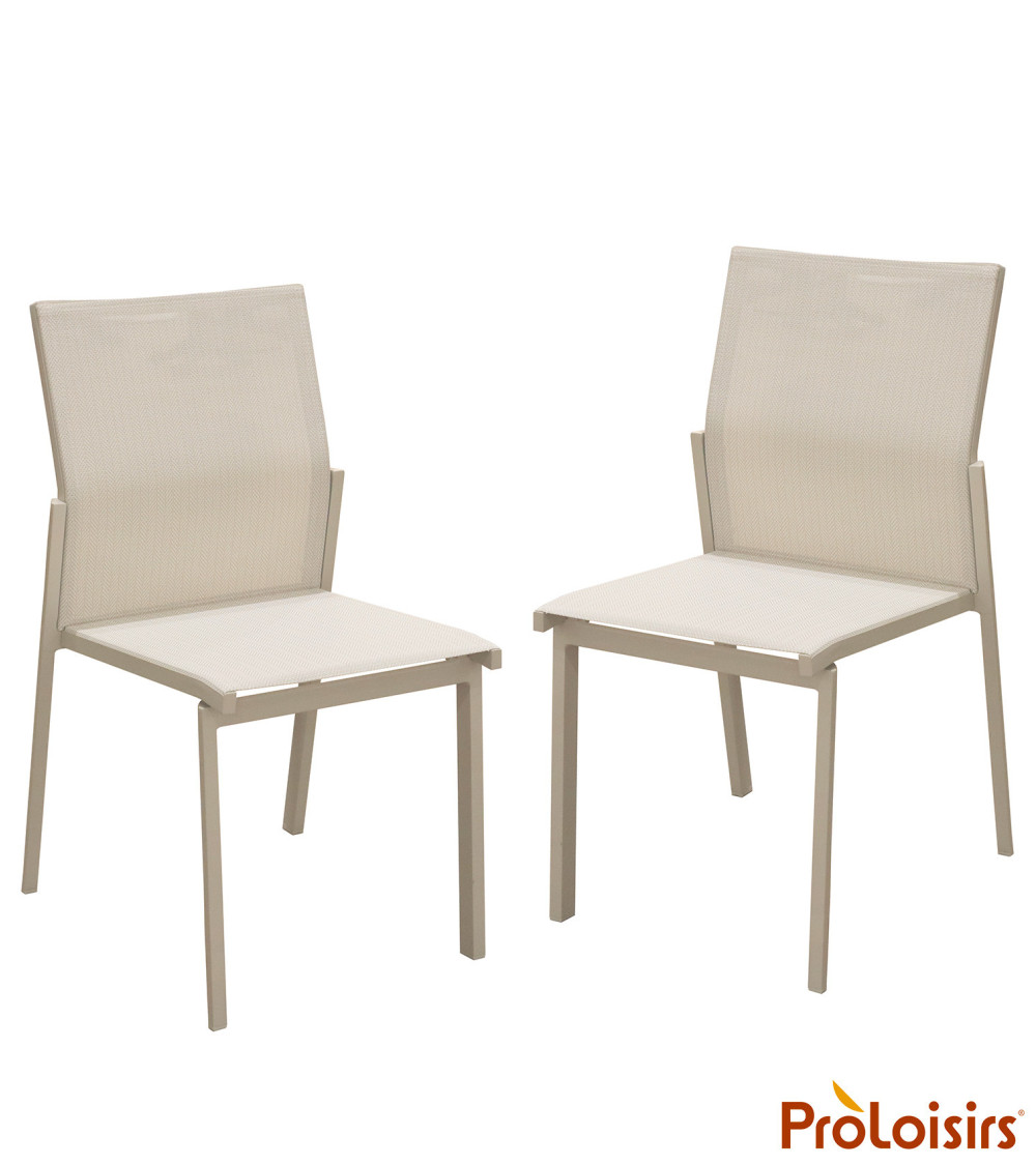 Chaise DELIA Coloris:Châssis Crème / Assise Chevron crème  Eco-participation :Prix de vente comprenant l' éco-participation de 0