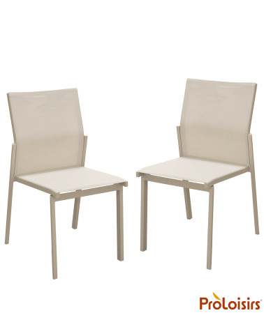 Chaise DELIA Coloris:Châssis Crème / Assise Chevron crème  Eco-participation :Prix de vente comprenant l' éco-participation de 0