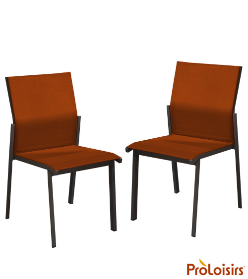 Chaise DELIA Coloris:Châssis Graphite / Assise Sienne  Eco-participation :Prix de vente comprenant l' éco-participation de 0,40 