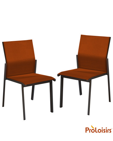 Chaise DELIA Coloris:Châssis Graphite / Assise Sienne  Eco-participation :Prix de vente comprenant l' éco-participation de 0,40 