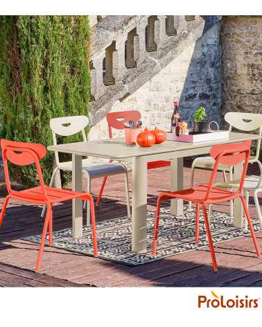 TABLE EOS 130/180 Coloris:Châssis Crème / Plateau Crème  Eco-participation :Prix de vente comprenant l' éco-participation de 2,2