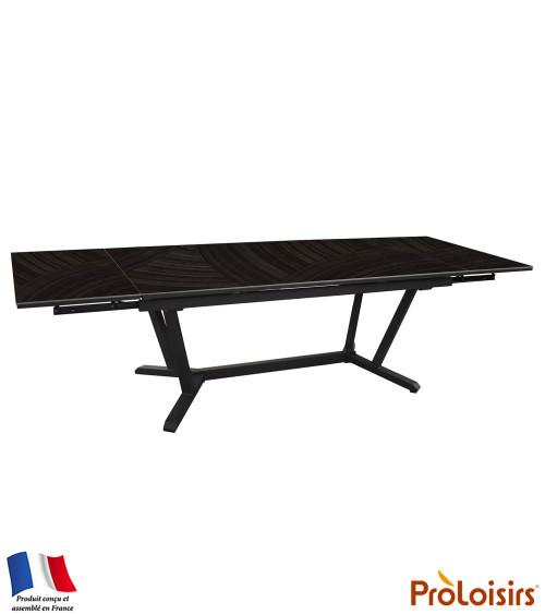 Table VITA 180/230/280 plateau Kedra® Coloris:Châssis Graphite/Plateau Kedra® Borgo  Eco-participation :Prix de vente comprenant