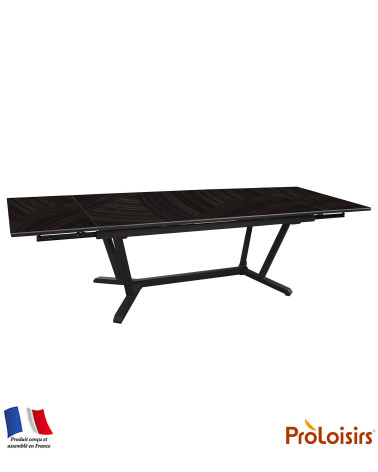 Table VITA 180/230/280 plateau Kedra® Coloris:Châssis Graphite/Plateau Kedra® Borgo  Eco-participation :Prix de vente comprenant