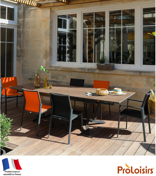 Table VITA 180/230/280 plateau Kedra® Coloris:Châssis Graphite/Plateau Kedra® Lenk  Eco-participation :Prix de vente comprenant 
