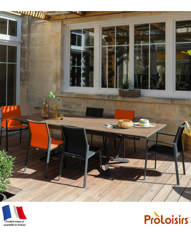 Table VITA 180/230/280 plateau Kedra® Coloris:Châssis Graphite/Plateau Kedra® Lenk  Eco-participation :Prix de vente comprenant 