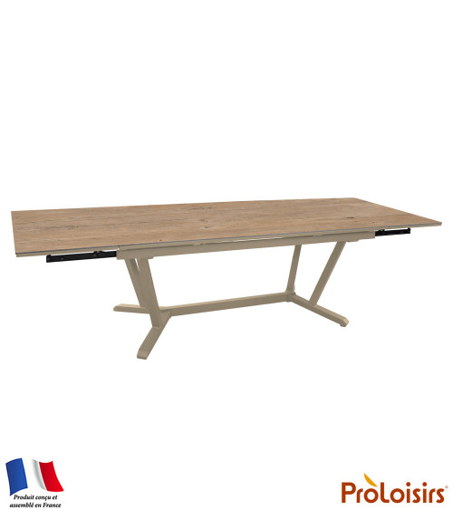Table VITA 180/230/280 plateau Kedra® Coloris:Châssis Crème / Plateau Lenk  Eco-participation :Prix de vente comprenant l' éco-p