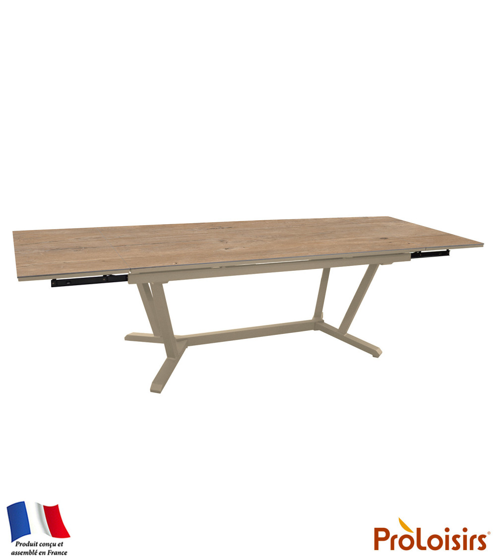 Table VITA 180/230/280 plateau Kedra® Coloris:Châssis Crème / Plateau Lenk  Eco-participation :Prix de vente comprenant l' éco-p