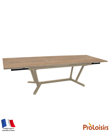 Table VITA 180/230/280 plateau Kedra® Coloris:Châssis Crème / Plateau Lenk  Eco-participation :Prix de vente comprenant l' éco-p
