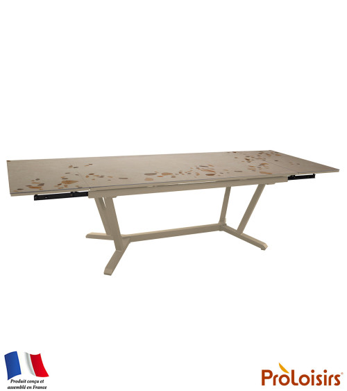 Table VITA 180/230/280 plateau Kedra® Coloris:Châssis Crème / Plateau Awen  Eco-participation :Prix de vente comprenant l' éco-p