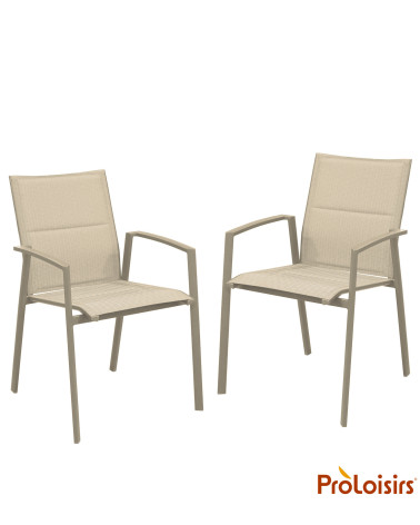 Fauteuil PALMA Coloris:Châssis Crème / Assise Chevron crème  Eco-participation :Prix de vente comprenant l' éco-participation de