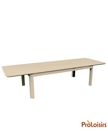 Table DARIUS 230/350 Coloris:Châssis Crème / Plateau Crème  Eco-participation :Prix de vente comprenant l' éco-participation de 