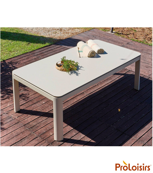 Table DARIUS 230/350 Coloris:Châssis Crème / Plateau Crème  Eco-participation :Prix de vente comprenant l' éco-participation de 
