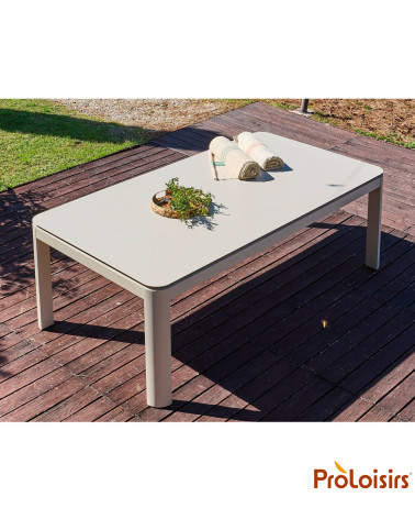 Table DARIUS 230/350 Coloris:Châssis Crème / Plateau Crème  Eco-participation :Prix de vente comprenant l' éco-participation de 