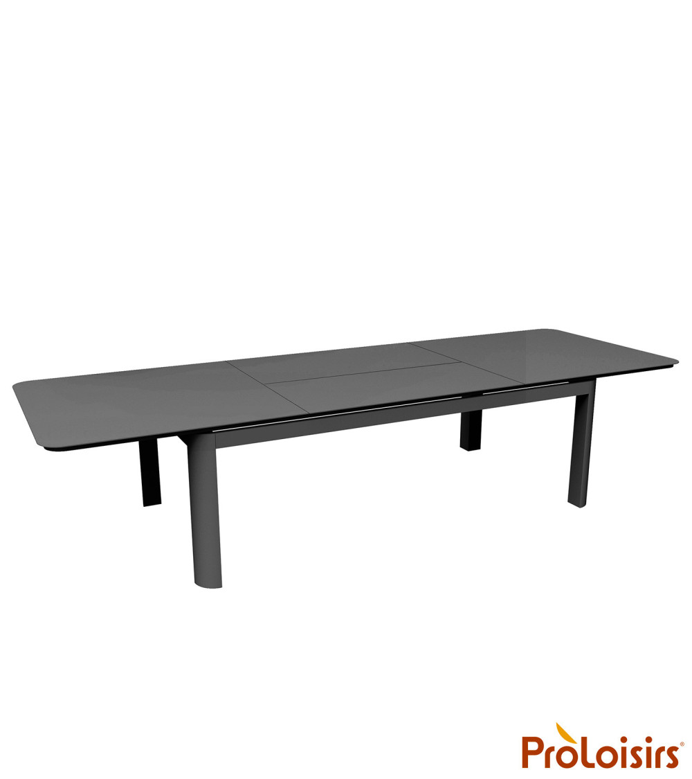 Table DARIUS 230/350 Coloris:Châssis Graphite / Plateau Graphite  Eco-participation :Prix de vente comprenant l' éco-participati