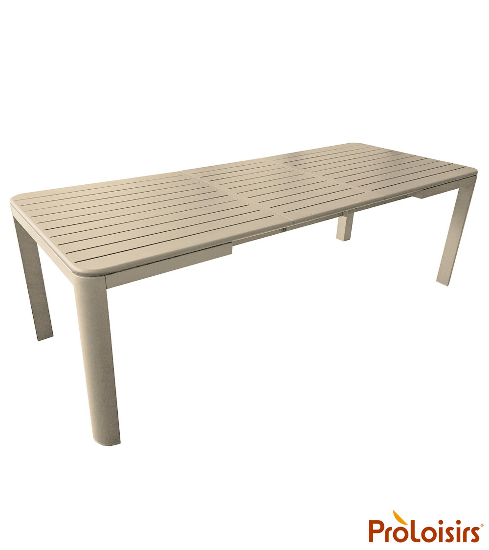 TABLE ALMA 180/240 Coloris:Châssis Crème / Plateau Crème  Eco-participation :Prix de vente comprenant l' éco-participation de 3,