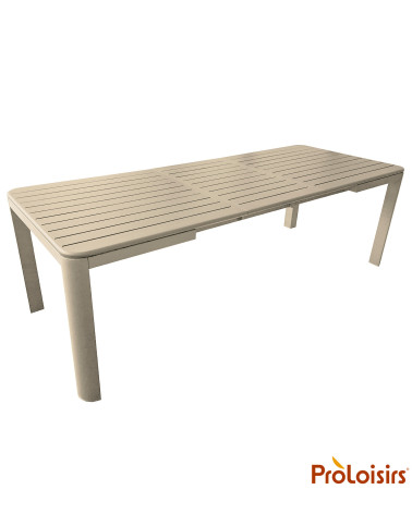 TABLE ALMA 180/240 Coloris:Châssis Crème / Plateau Crème  Eco-participation :Prix de vente comprenant l' éco-participation de 3,