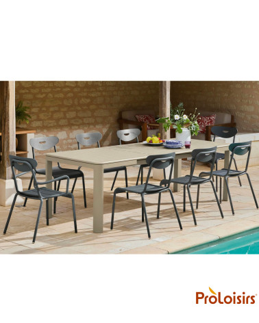 TABLE ALMA 180/240 Coloris:Châssis Crème / Plateau Crème  Eco-participation :Prix de vente comprenant l' éco-participation de 3,
