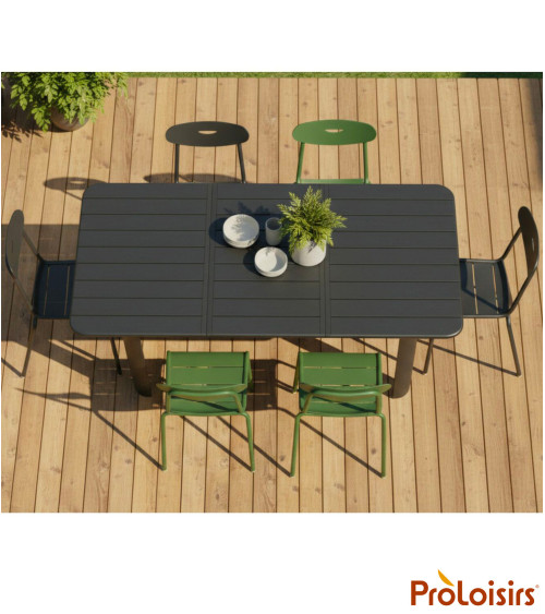 TABLE EOS 130/180 Coloris:Châssis Graphite / Plateau Graphite  Eco-participation :Prix de vente comprenant l' éco-participation 