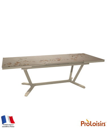 Table VITA 180/240 plateau Kedra® Coloris:Châssis Crème / Plateau Awen  Eco-participation :Prix de vente comprenant l' éco-parti