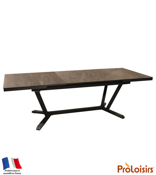Table VITA 180/240 plateau Kedra® Coloris:Châssis Graphite / Plateau Meraki  Eco-participation :Prix de vente comprenant l' éco-
