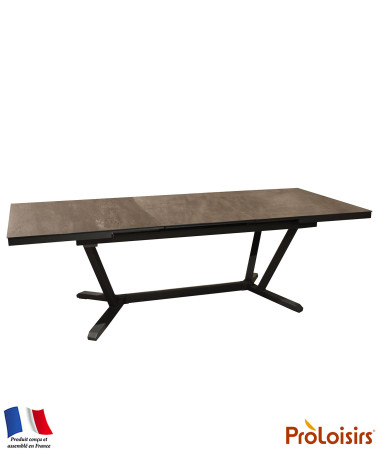 Table VITA 180/240 plateau Kedra® Coloris:Châssis Graphite / Plateau Meraki  Eco-participation :Prix de vente comprenant l' éco-