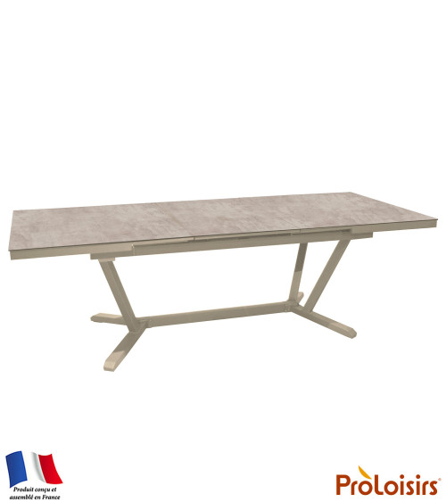 Table VITA 180/240 plateau Kedra® Coloris:Châssis Crème / Plateau Downtown  Eco-participation :Prix de vente comprenant l' éco-p
