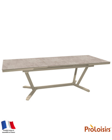 Table VITA 180/240 plateau Kedra® Coloris:Châssis Crème / Plateau Downtown  Eco-participation :Prix de vente comprenant l' éco-p