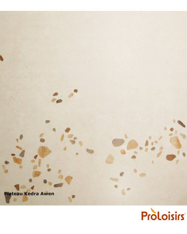 Table VITA 180/240 plateau Kedra® Coloris:Châssis Crème / Plateau Awen  Eco-participation :Prix de vente comprenant l' éco-parti