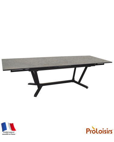 Table VITA 220/280/340 plateau Kedra® Coloris:Châssis Graphite/Plateau Kedra® Lucca  Eco-participation :Prix de vente comprenant