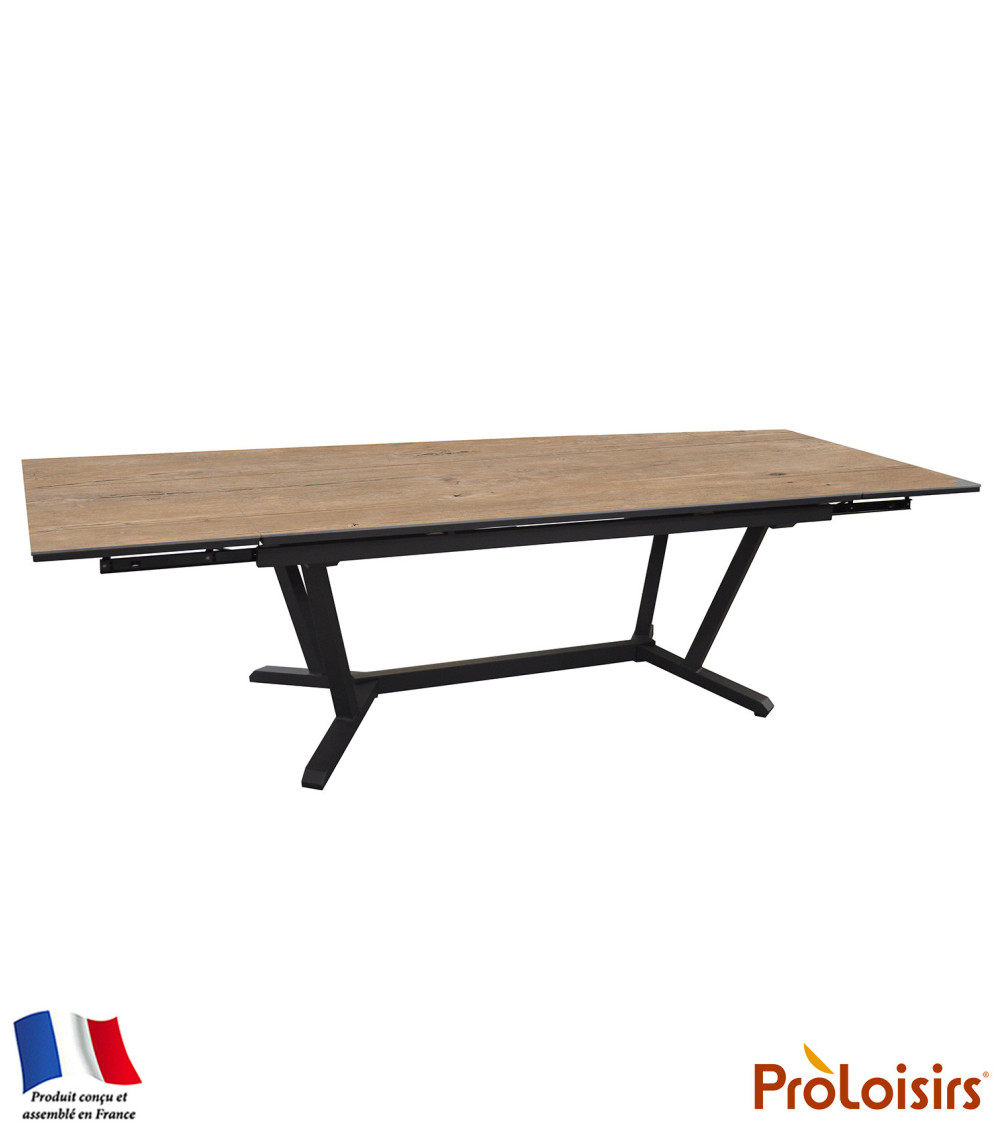 Table VITA 220/280/340 plateau Kedra® Coloris:Châssis Graphite/Plateau Kedra® Lenk  Eco-participation :Prix de vente comprenant 