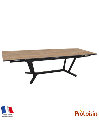 Table VITA 220/280/340 plateau Kedra® Coloris:Châssis Graphite/Plateau Kedra® Lenk  Eco-participation :Prix de vente comprenant 