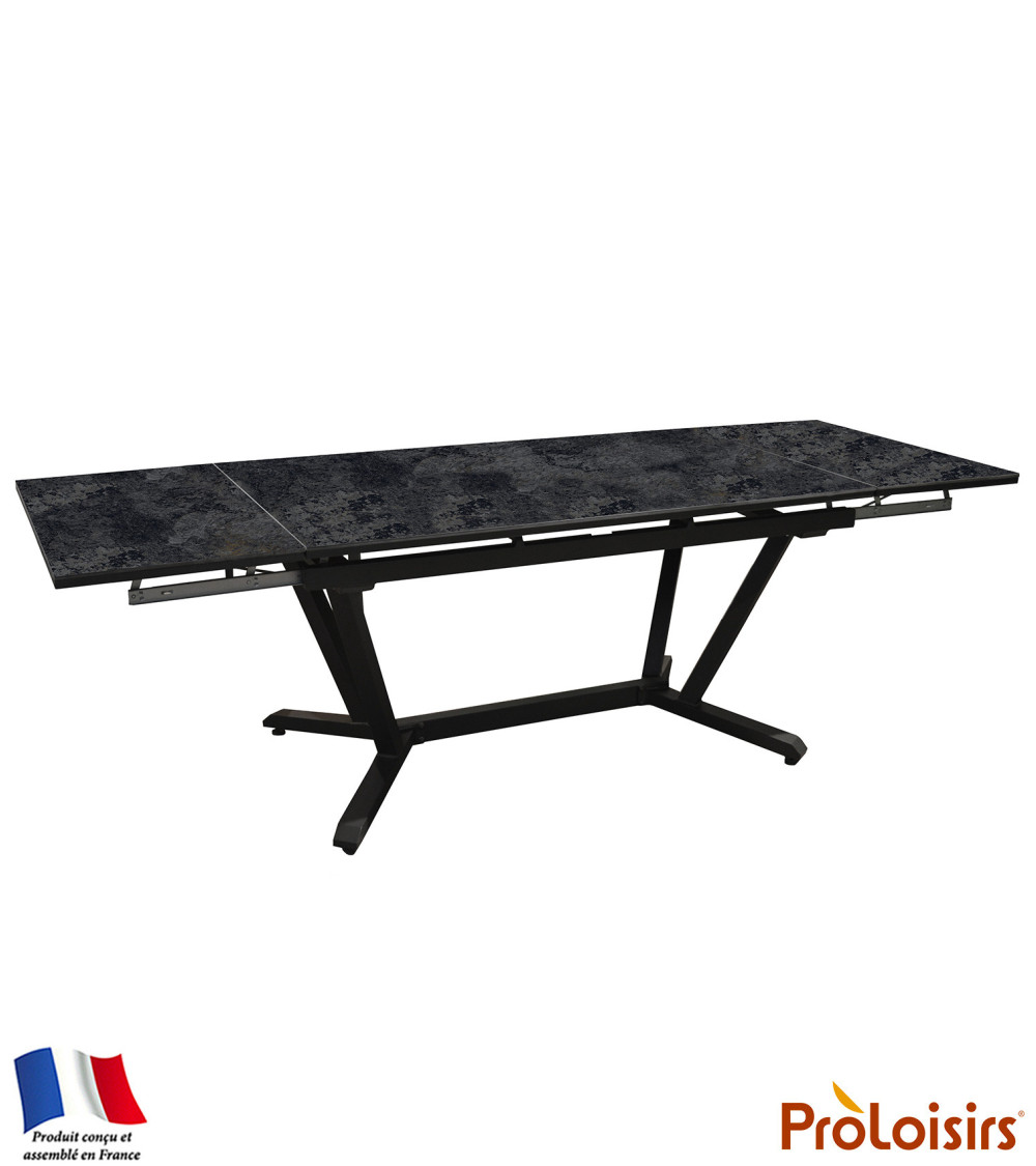 Table VITA 220/280/340 plateau Kedra® Coloris:Châssis Graphite/Plateau Kedra® Magma  Eco-participation :Prix de vente comprenant