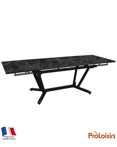 Table VITA 220/280/340 plateau Kedra® Coloris:Châssis Graphite/Plateau Kedra® Magma  Eco-participation :Prix de vente comprenant