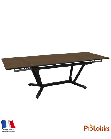 Table VITA 220/280/340 plateau Kedra® Coloris:Châssis Graphite/Plateau Kedra® Oxyde  Eco-participation :Prix de vente comprenant