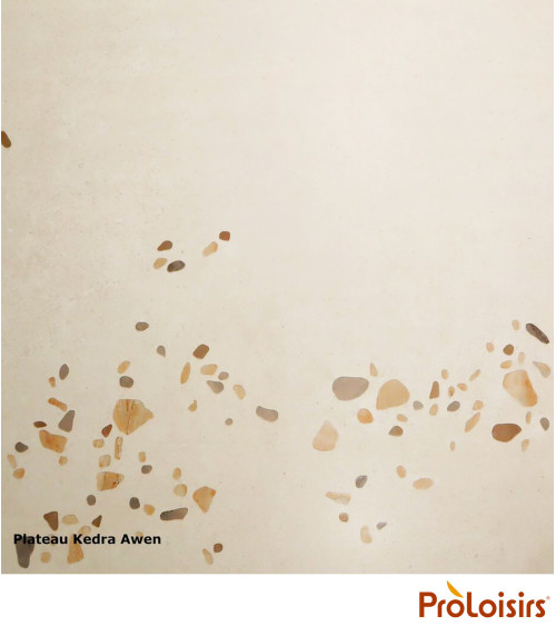 Table VITA 220/280/340 plateau Kedra® Coloris:Châssis Crème / Plateau Awen  Eco-participation :Prix de vente comprenant l' éco-p