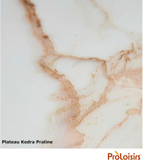 Table VITA 220/280/340 plateau Kedra® Coloris:Châssis Crème / Plateau Praline  Eco-participation :Prix de vente comprenant l' éc