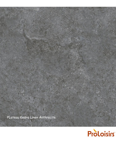 Table VITA 220/280/340 plateau Kedra® Coloris:Châssis Graphite/Plateau Kedra® Linen  Eco-participation :Prix de vente comprenant